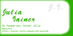 julia vainer business card
