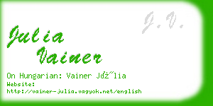 julia vainer business card